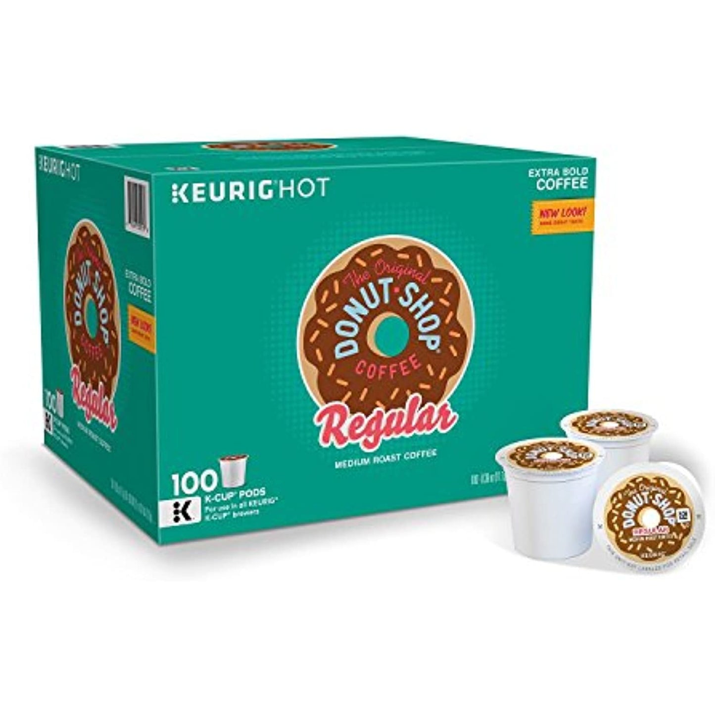 The Original Donut Shop, Single-Serve K-Cup Pods, Medium Roast Coffee, 100 Count, (Pack of 1), Regular