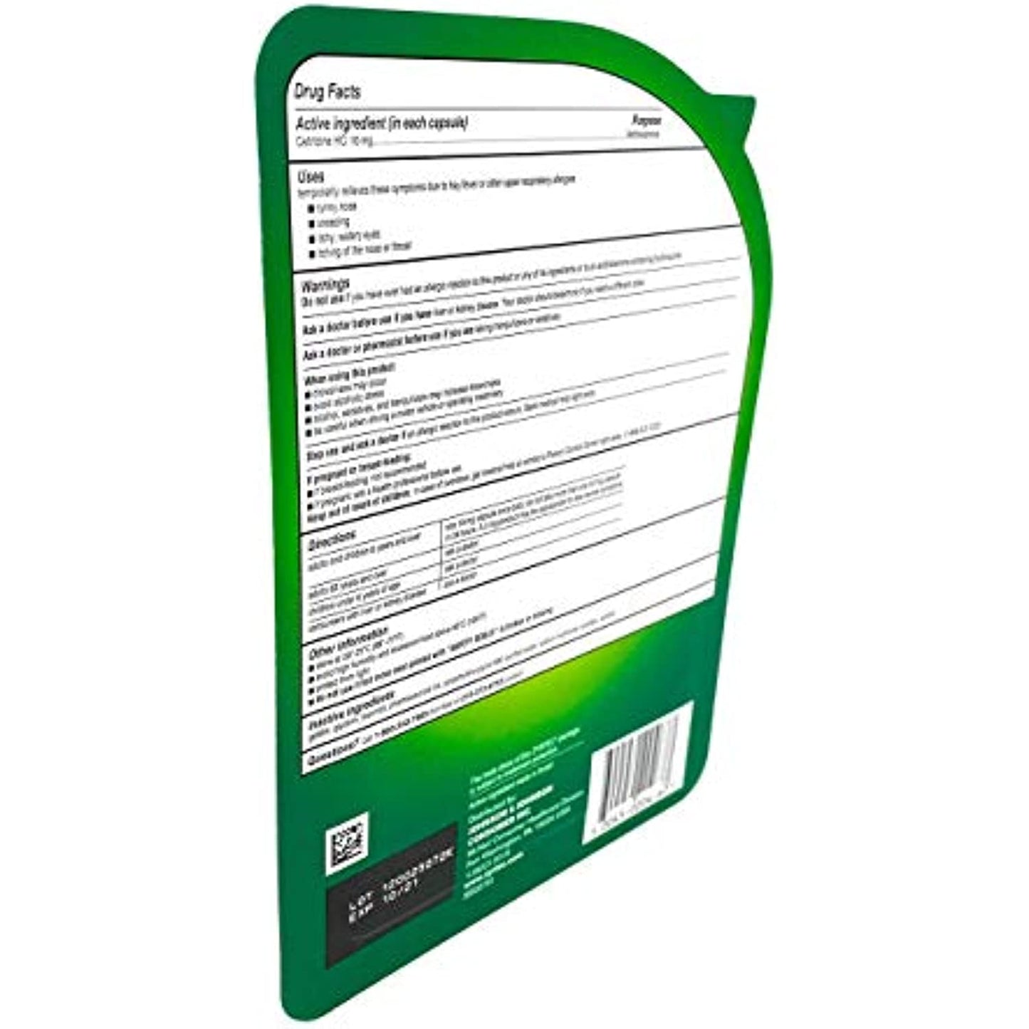 Zyrtec Cetirizine HCI/Antihistamine 10mg 65 Liquid Gels One Bottle of 25 and One Bottle of 40