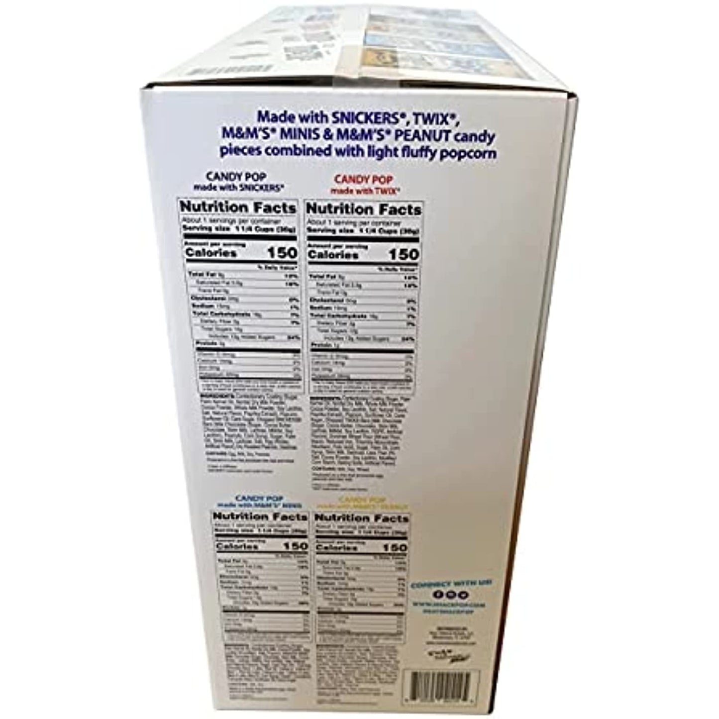 Snack Pop Candy Pop Popcorn Variety Pack, 1 Ounce (Pack of 18)