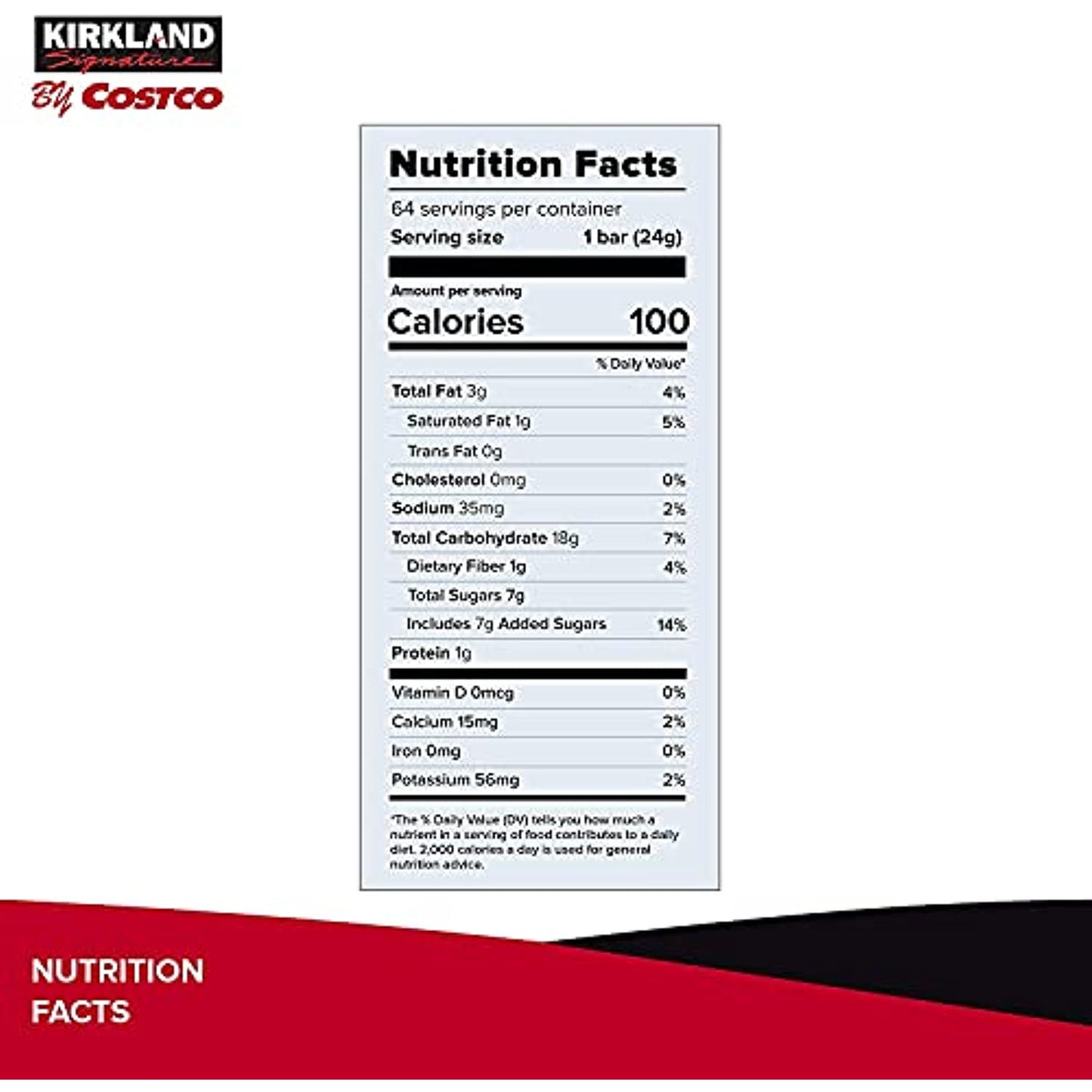 Kirkland Signature Soft & Chewy Chocolate Chips Granola Bars, 54.4 oz