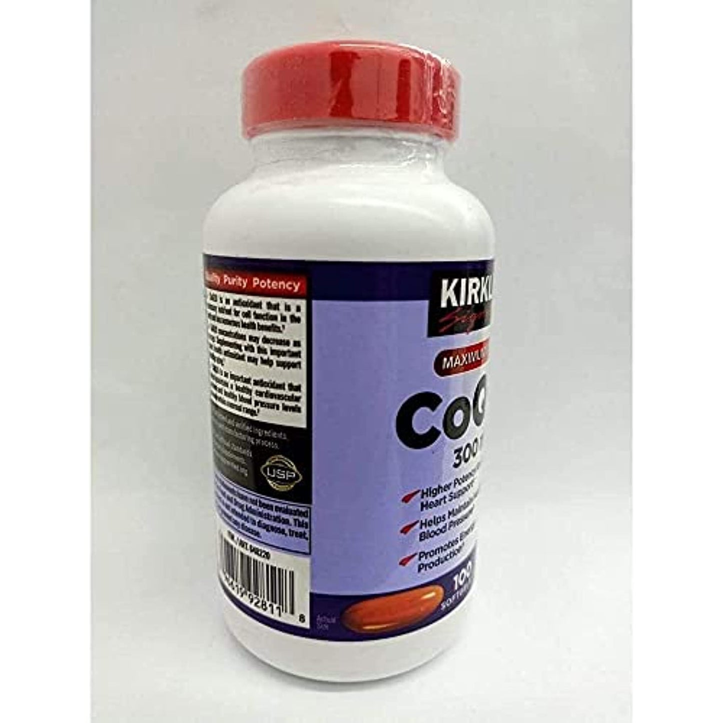 MVOWIZON Kirkland Signature Maximum Potency CoQ10 300 mg 100 Softgels Each, Purple