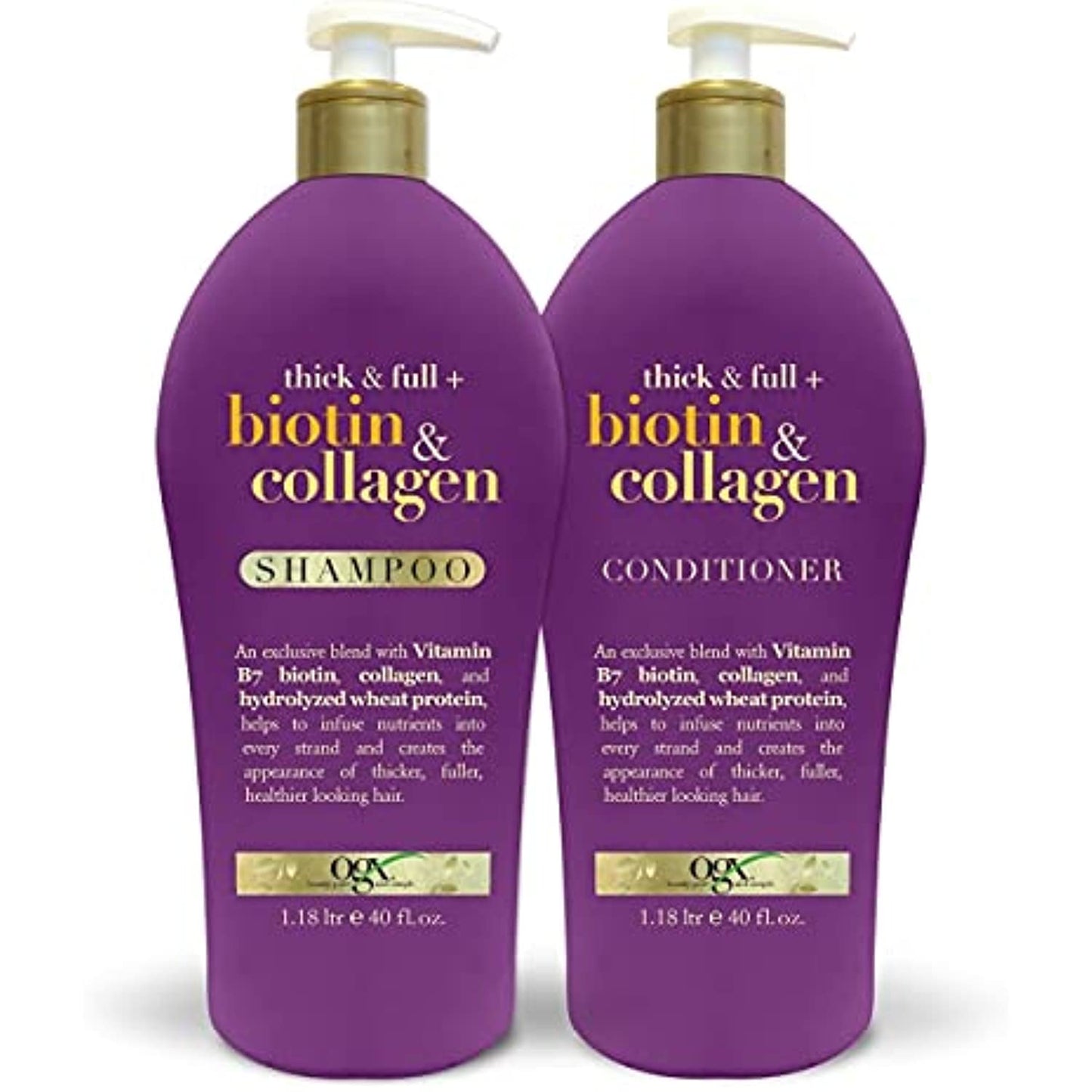 OGX Thick & Full Biotin Collagen Shampoo, 40 FL OZ