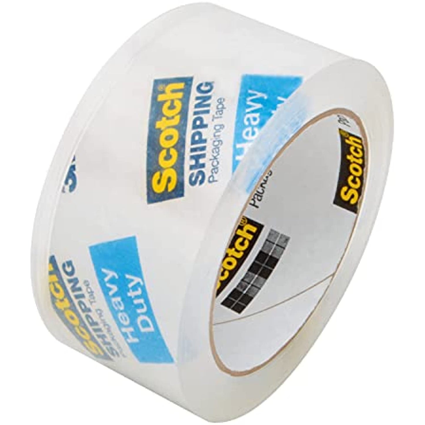 Scotch Heavy Duty Packaging Tape, 1.88" x 54.6 yd, Designed for Packing, Shipping and Mailing, 3M Industrial Strength Adhesive, 3" Core, Clear, 36 Rolls (3850-CS36)