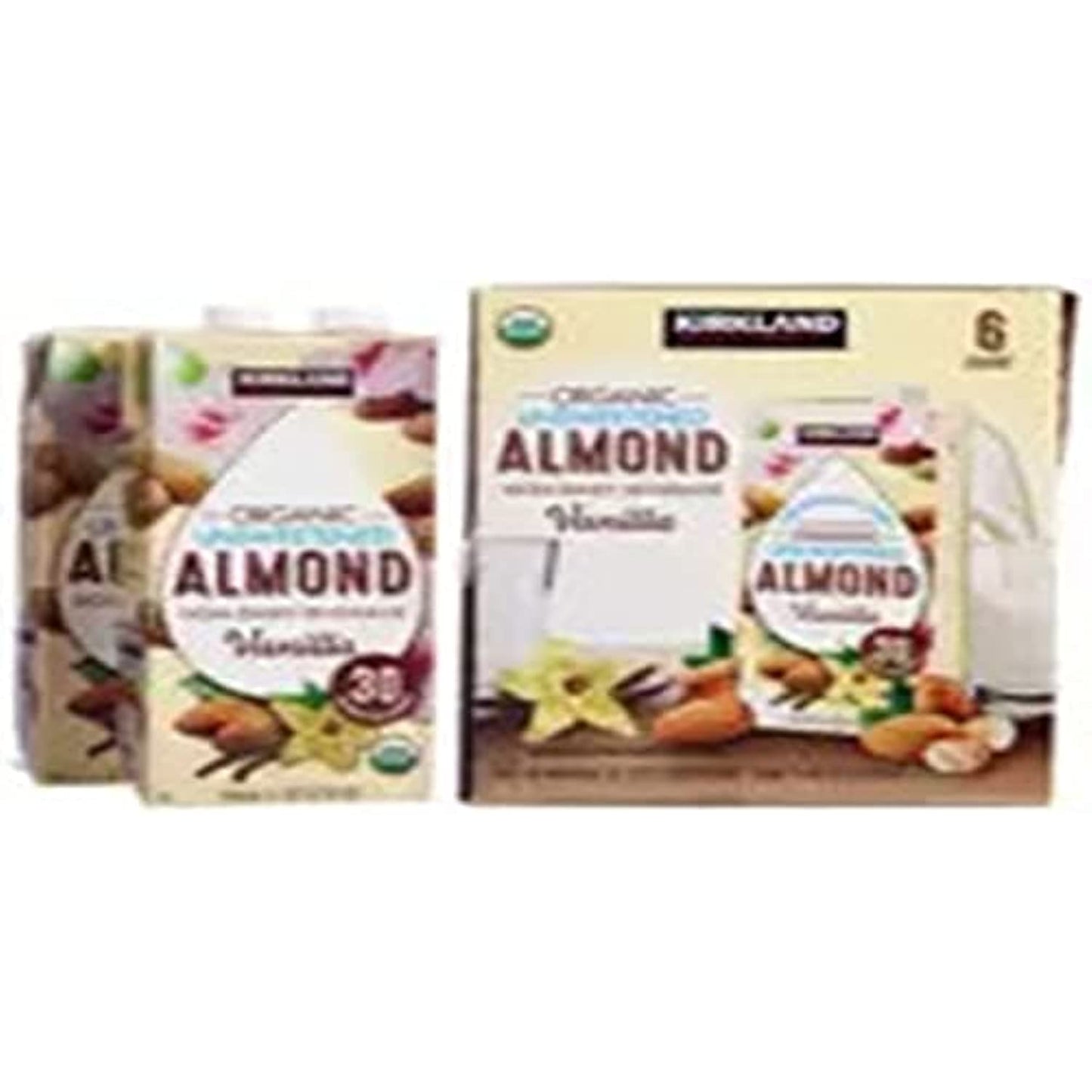 Kirkland Signature Organic Almond Unswtd Beverage, 31.9 Fl Oz (Pack of 6)