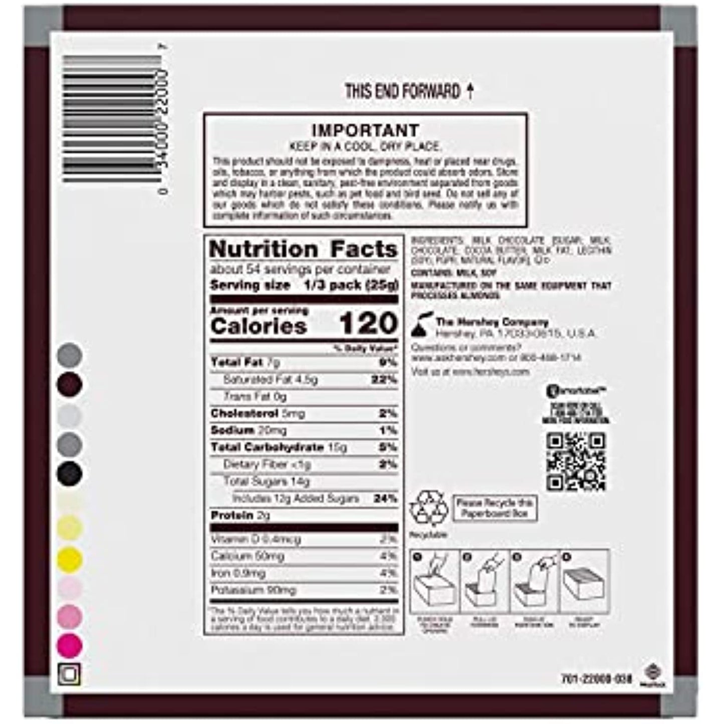 HERSHEY'S Milk Chocolate King Size Candy, Full size, 2.6 oz Bar