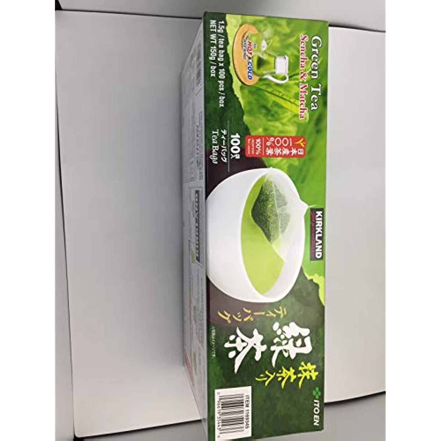 Kirkland Signature Ito En Matcha Blend (Green Tea), 100% Japanese Green Tea Leaves, Box of 100 Tea Bags (Pack of 2 Boxes)