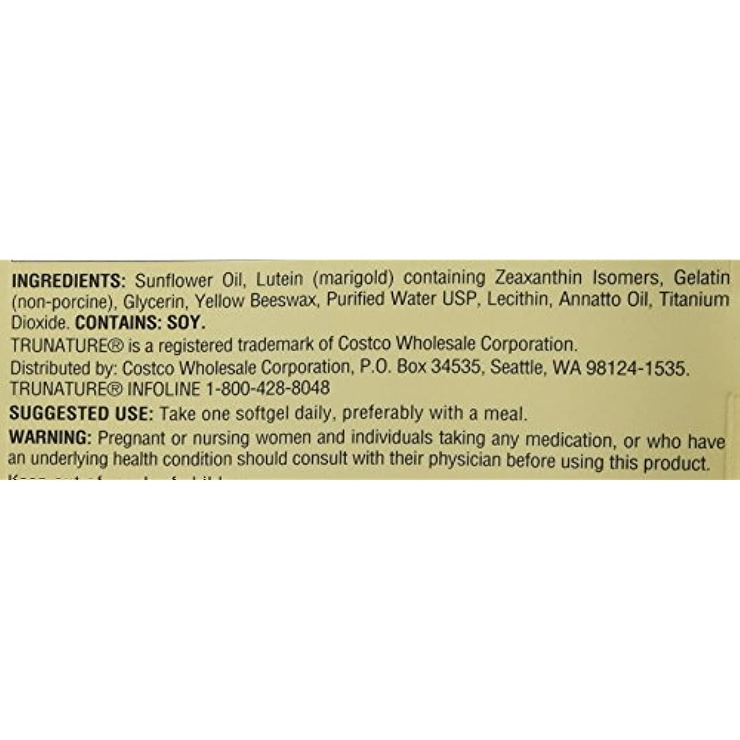 TruNature Vision Complex with Lutein & Zeaxanthin - Great Value Pack of 2 (Total 280Ct Softgel Type) x#vswa