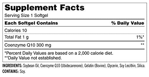 Kirkland Signature Coq10 300mg 100 Softgels-Supplementing with CoQ10 Supports Heart and Antioxidant Health and May Help Support Healthy Aging (Pack of 1) (100 Count (Pack of 1))
