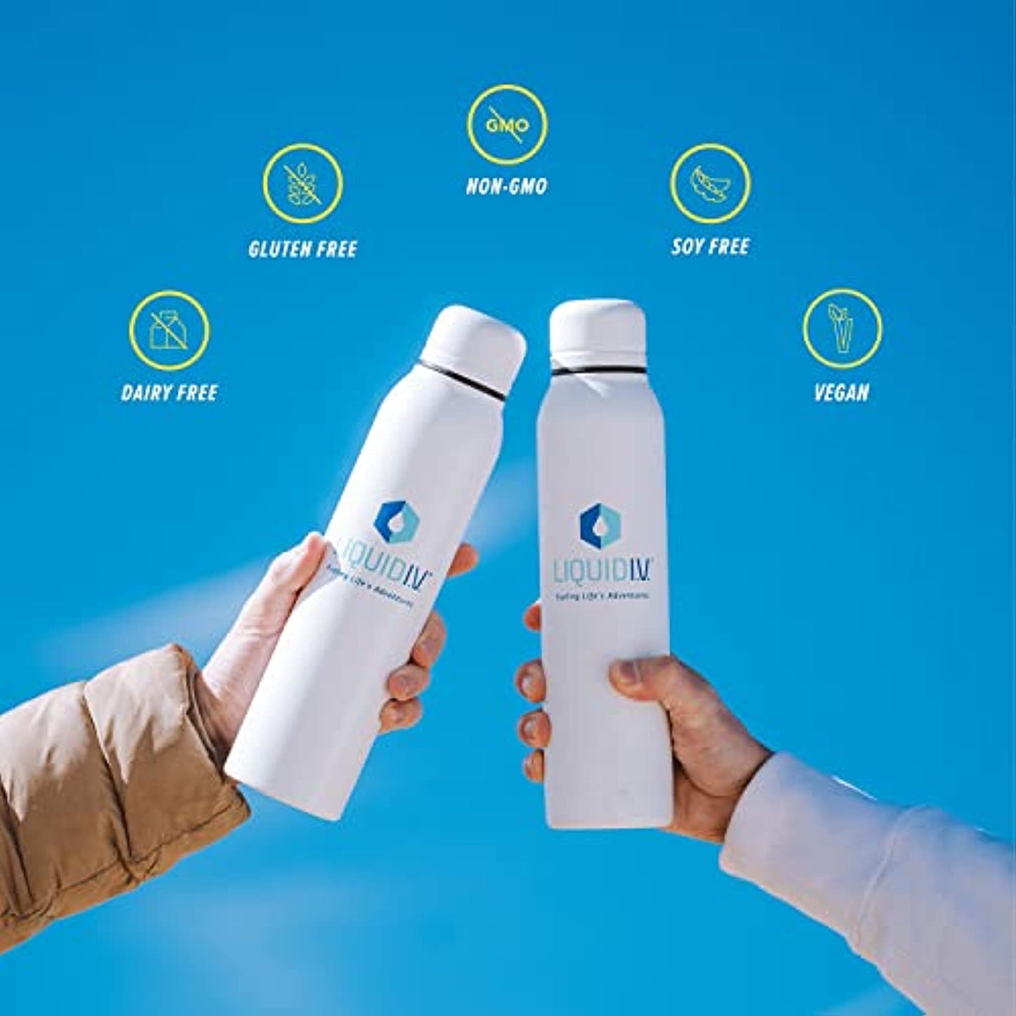 Liquid I.V. Hydration Multiplier - Lemon Lime - Hydration Powder Packets | Electrolyte Drink Mix | Easy Open Single-Serving Stick | Non-GMO | 96 Sticks