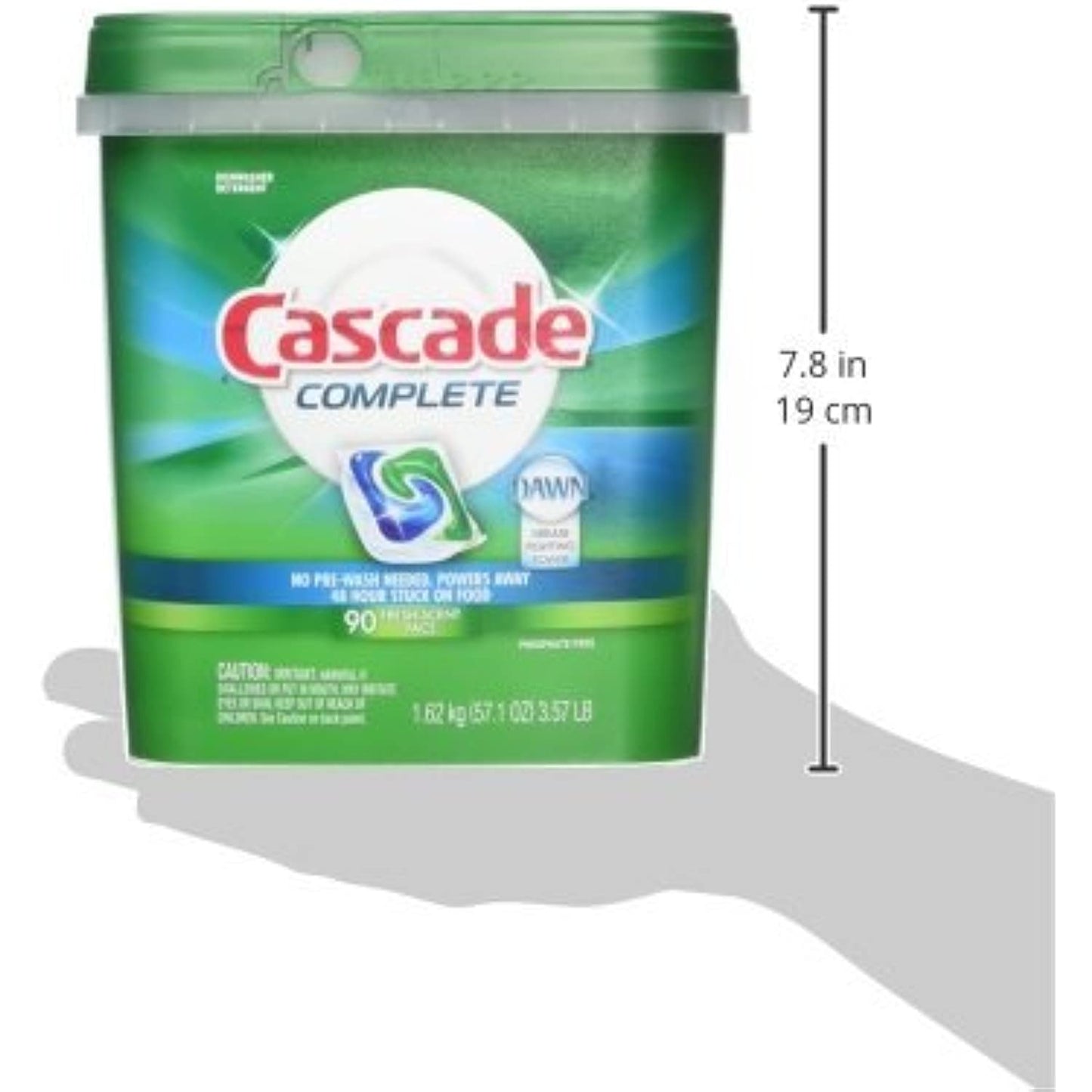 Cascade Complete Fresh Scent Dishwasher Detergent, qMcRzC Pacs, 3 Pack(90 Count)