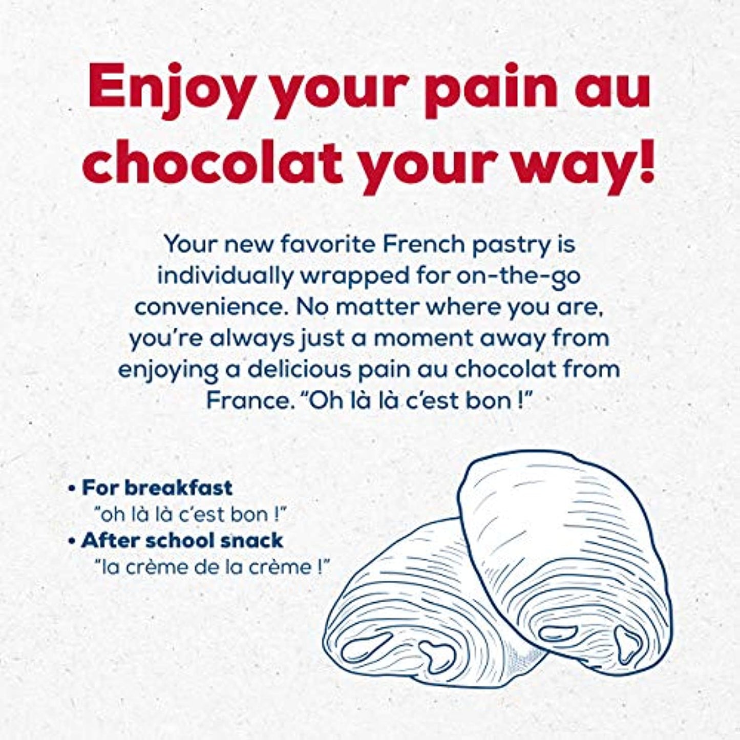 La Boulangere Pains Au Chocolat, Chocolate Croissants, Individually Wrapped, 16-Count