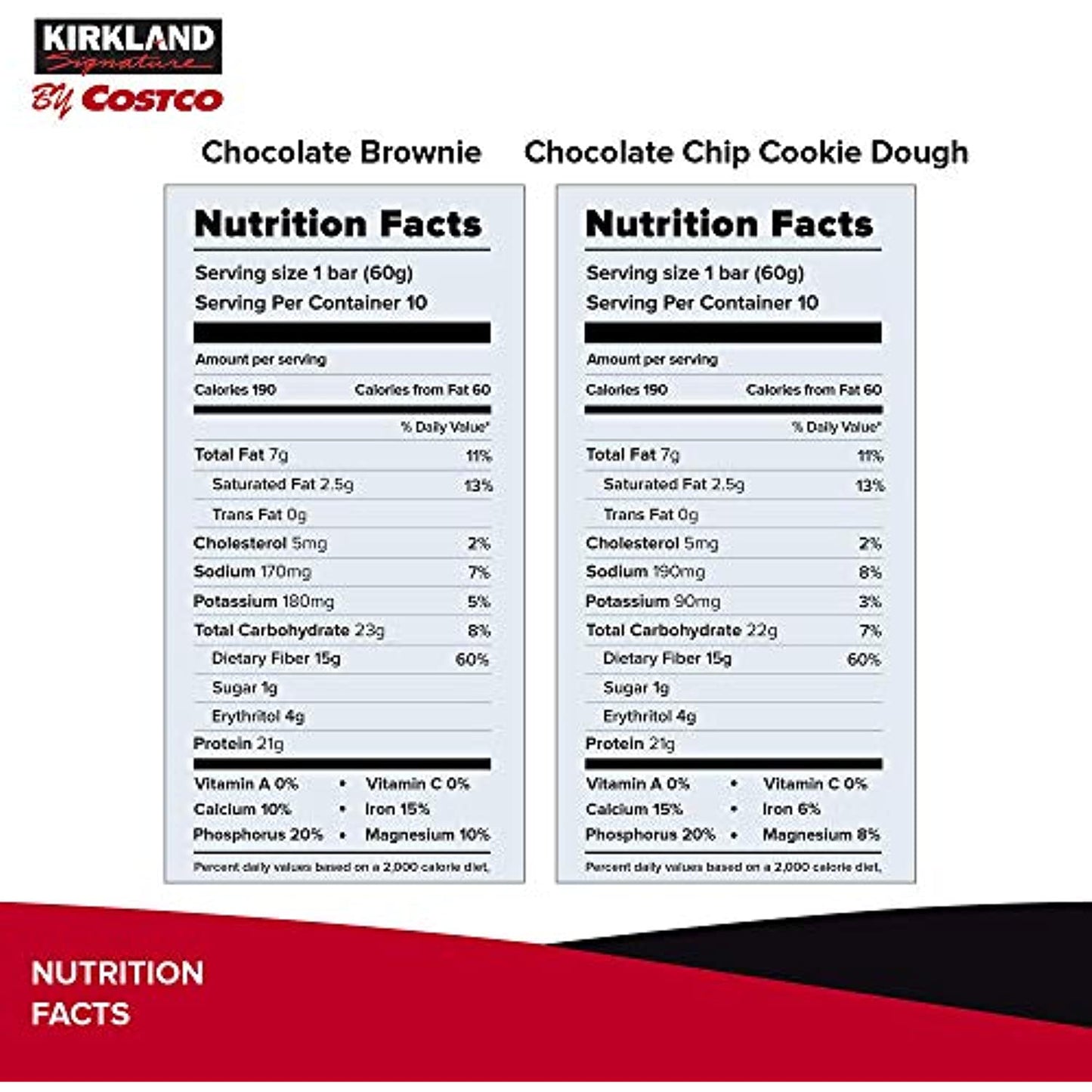 Kirkland Signature Protein bar energy variety pack qskJXW, 2Pack (20 Count)