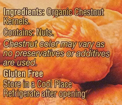 Galil Organic Whole Roasted Chestnuts Shelled, &Ready to eat 6 pack ( 2 PACK ) Total Of 12 Bags 3.5oz Each