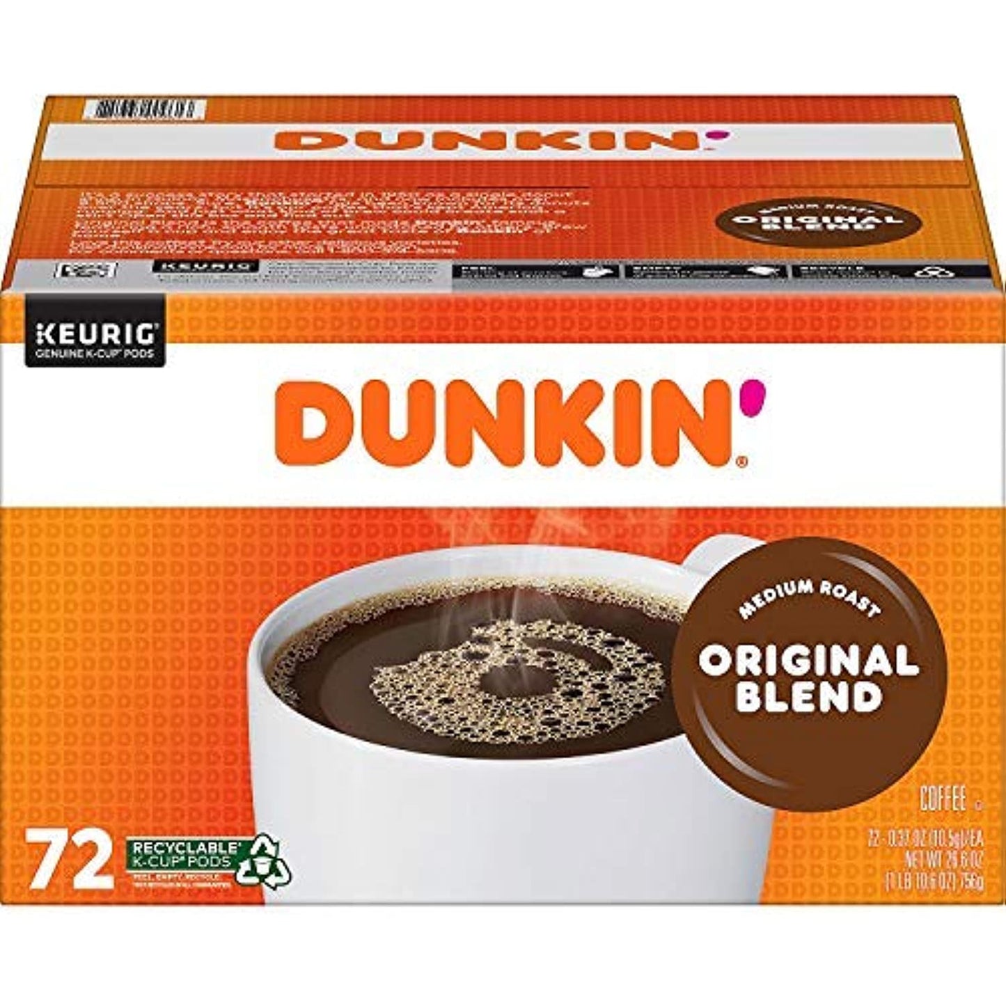 Dunkin' Donuts Original Blend (72 K-Cups) for Keurig