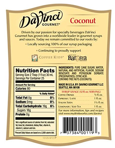 Davinci Gourmet Classic Coconut Pet Syrup