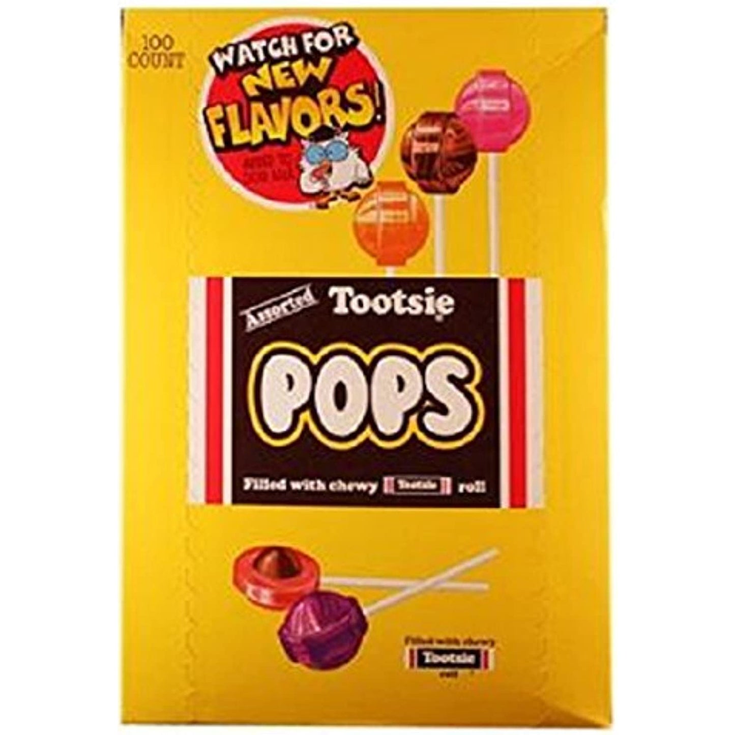Tootsie Pops, Assorted Flavor, Count 100 - Sugar Candy / Grab Varieties & Flavors
