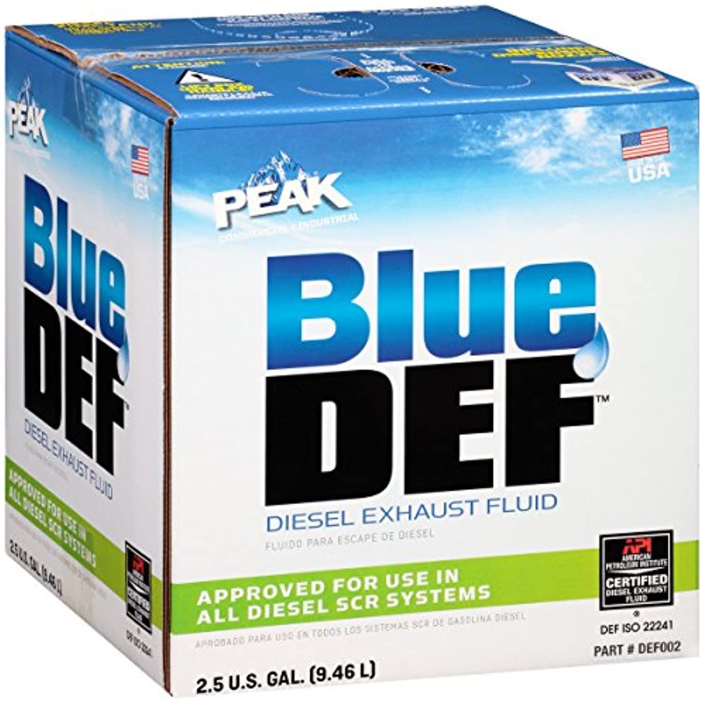 BlueDEF Diesel Exhaust Fluid Synthetic Urea & Deionized Water 2.5 Gallon Jug