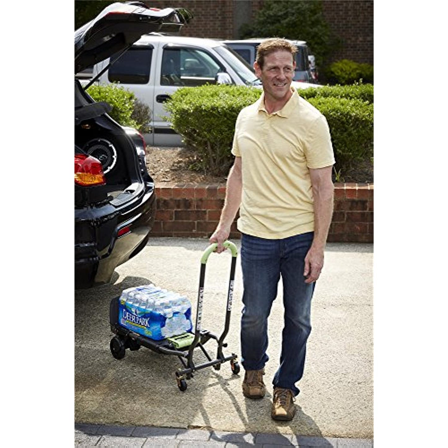 Cosco 12222PBG1E Shifter 300-Pound Capacity Multi-Position Heavy Duty Folding Dolly, Green hand-trucks