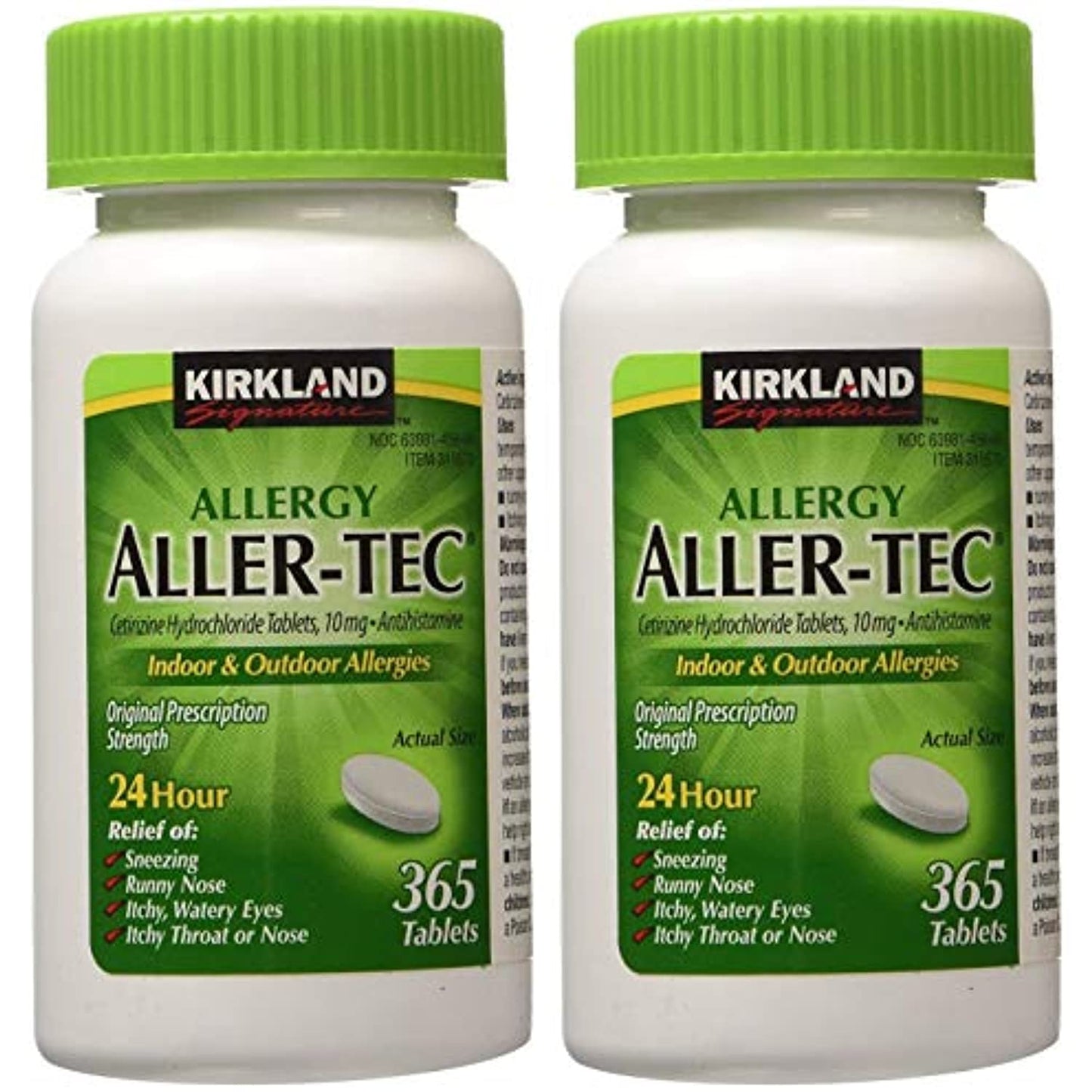 Kirkland Signature Aller-Tec Cetirizine Hydrochloride Tablets rnxiy 730 Count