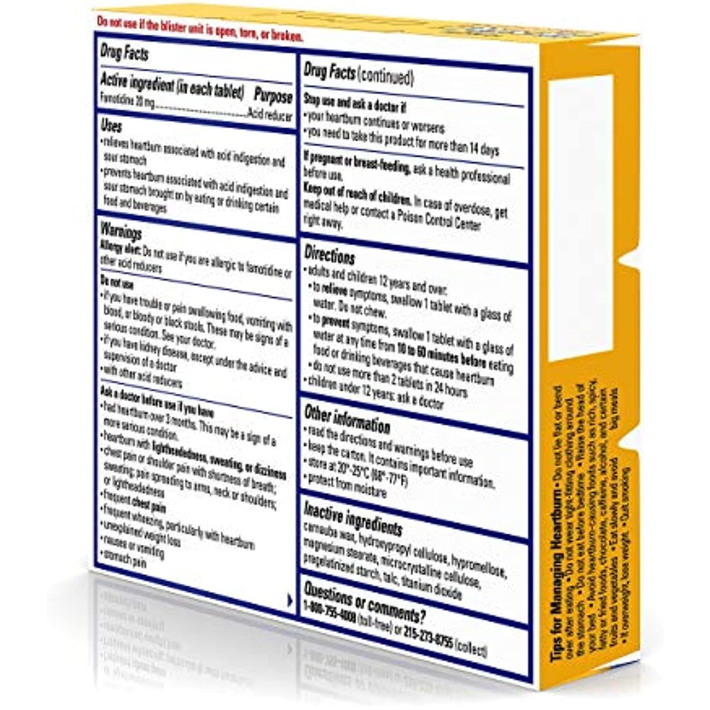 Pepcid AC Maximum Strength, 20 mg Famotidine for Heartburn Prevention & Relief, 8 Ct