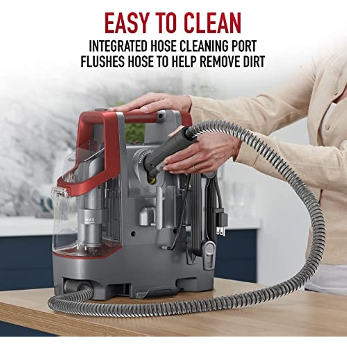 Hoover Spotless Portable Carpet & Upholstery Spot Cleaner, FH11300PC, Red