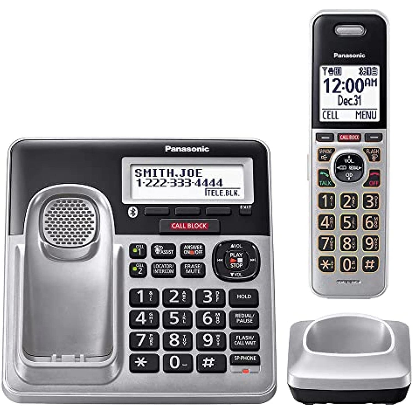 Panasonic KX-TG994 DECT 6.0 Bluetooth 4-Handset Phone Bundle