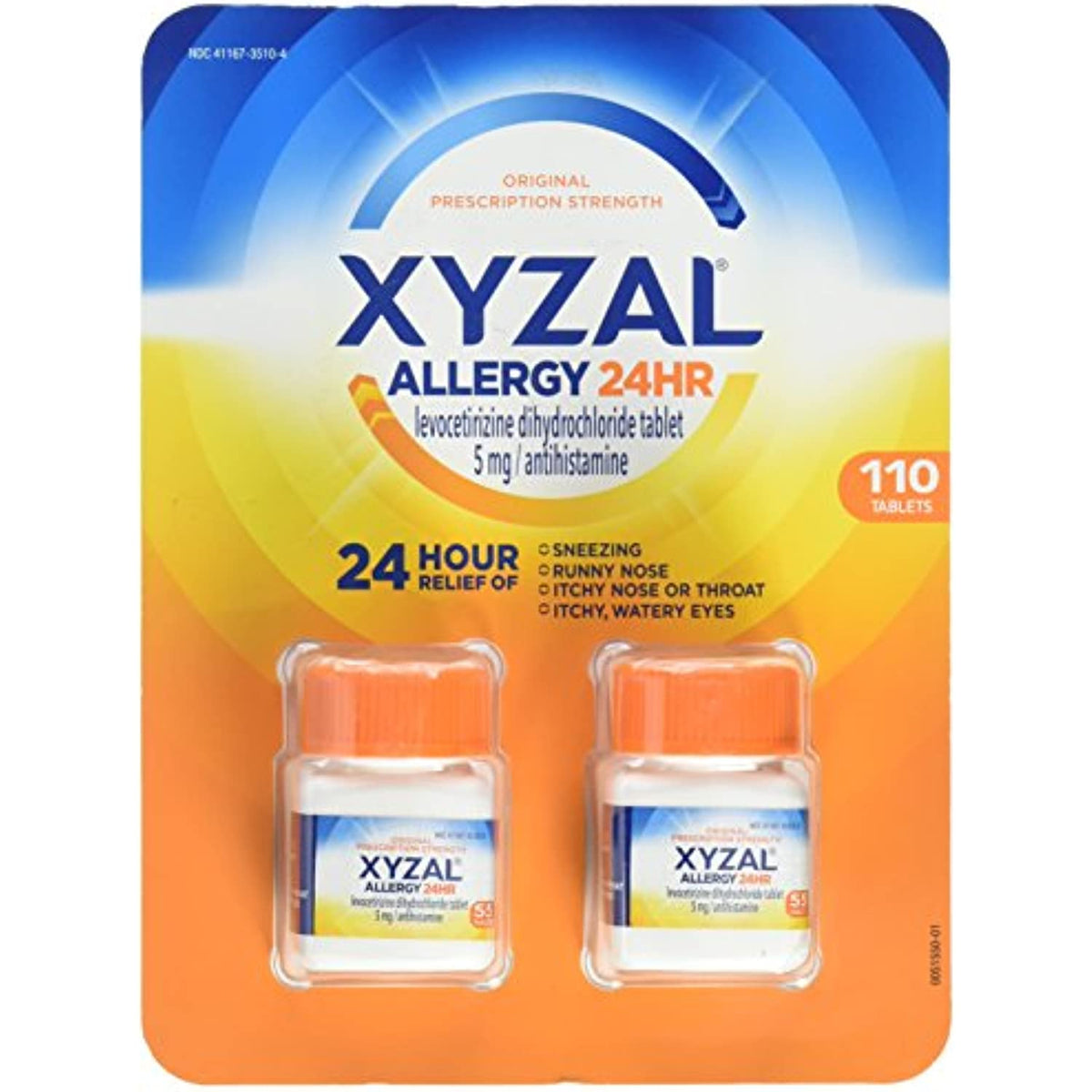 XYZAL Allergy 24 Hour, 55 Count (Pack of 2)