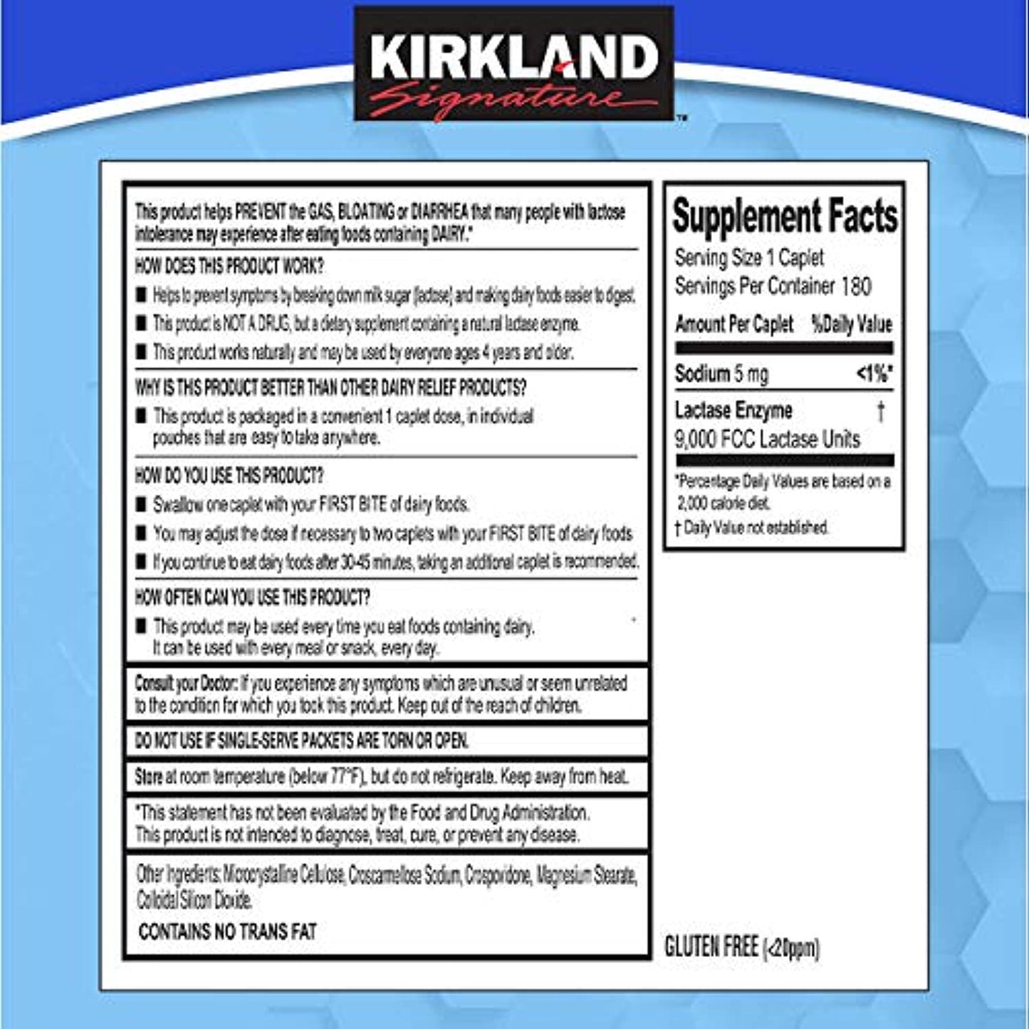 Kirkland Signature Fast Acting Lactase Enzyme