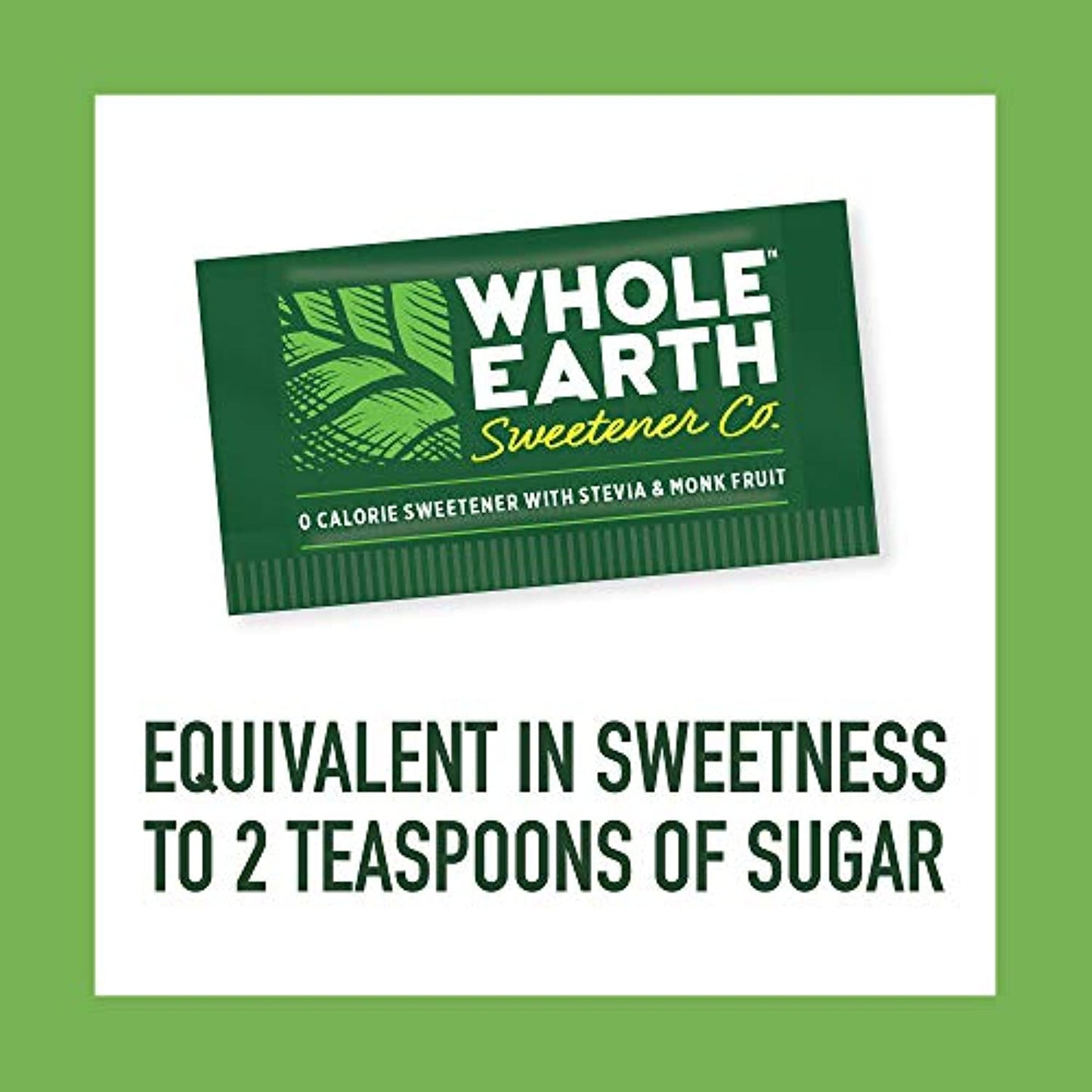 WHOLE EARTH Stevia & Monk Fruit Plant-based Sweetener, 400 Packets