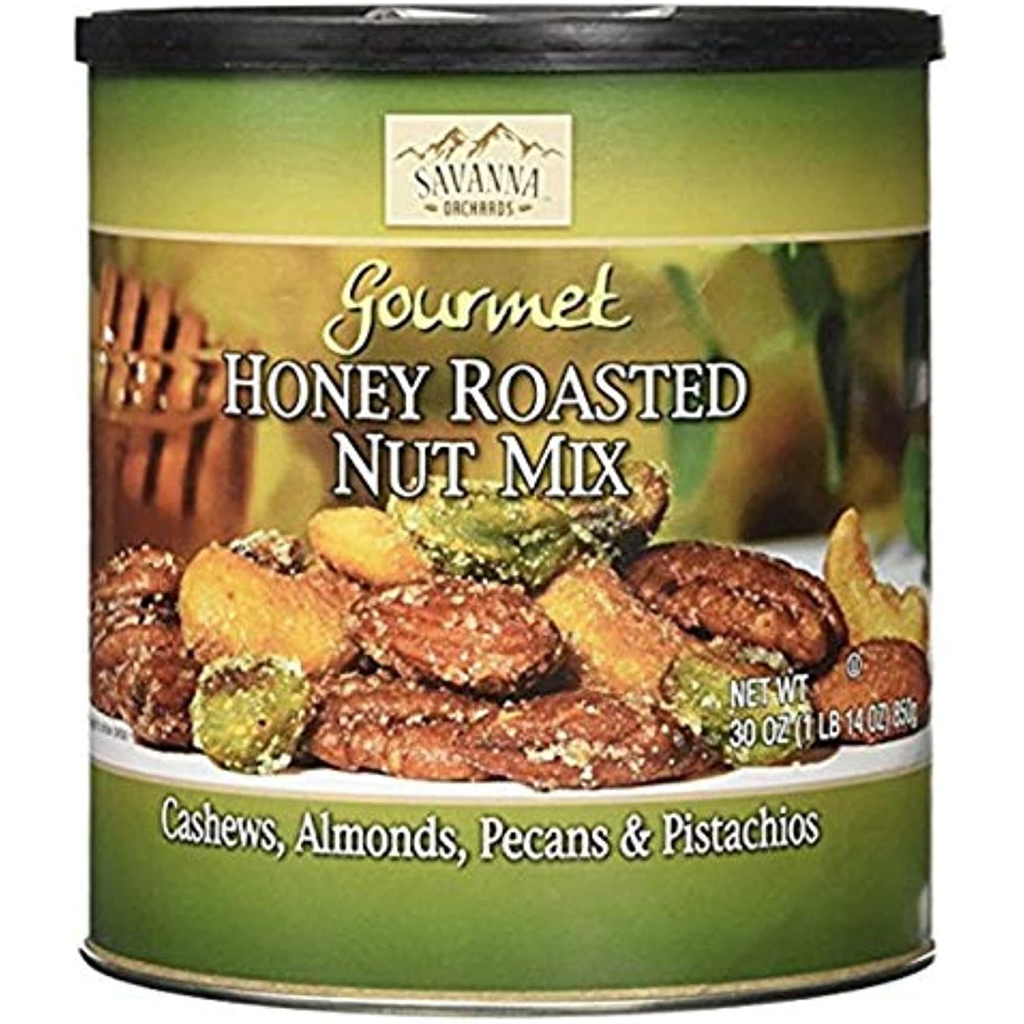 2 Pack Savanna Orchards Gourmet Honey Roasted Nut Mix 30 oz. Can