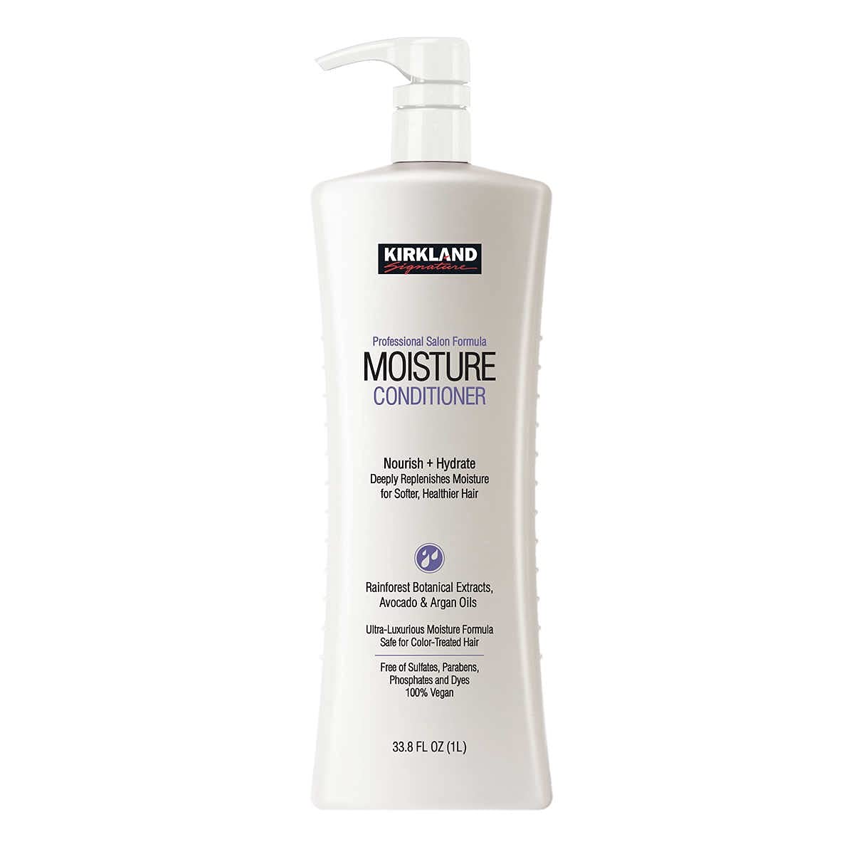 Kirkland Signature Moisture Conditioner, 33.8 Fluid Ounce (Pack of 3, Total 101.4 Fl oz, Each 33.8 Fl oz)