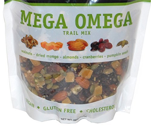 Gourmet Nut Power Up Trail Mix 26oz Each (2 PACK) Mega Omega Trail Mix 26 oz Each Bag