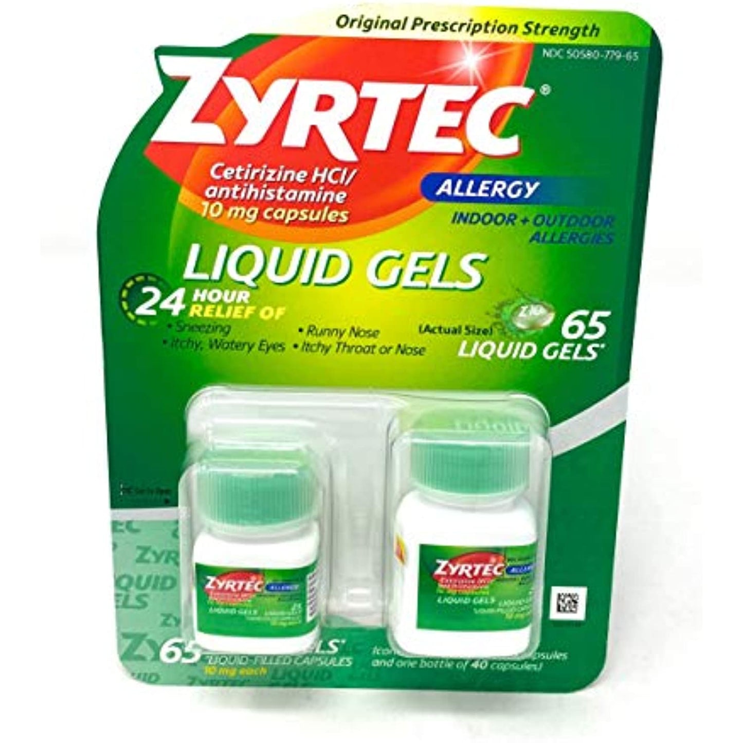 Zyrtec Liquid Gels, 65 Liquid Gels
