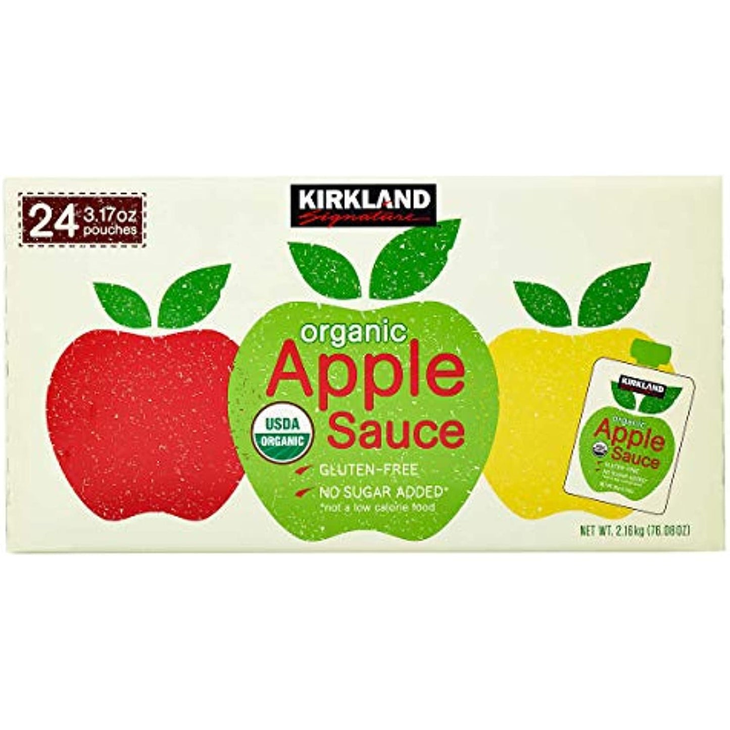 Kirkland Signature Organic Applesauce Pouch, 24 Count