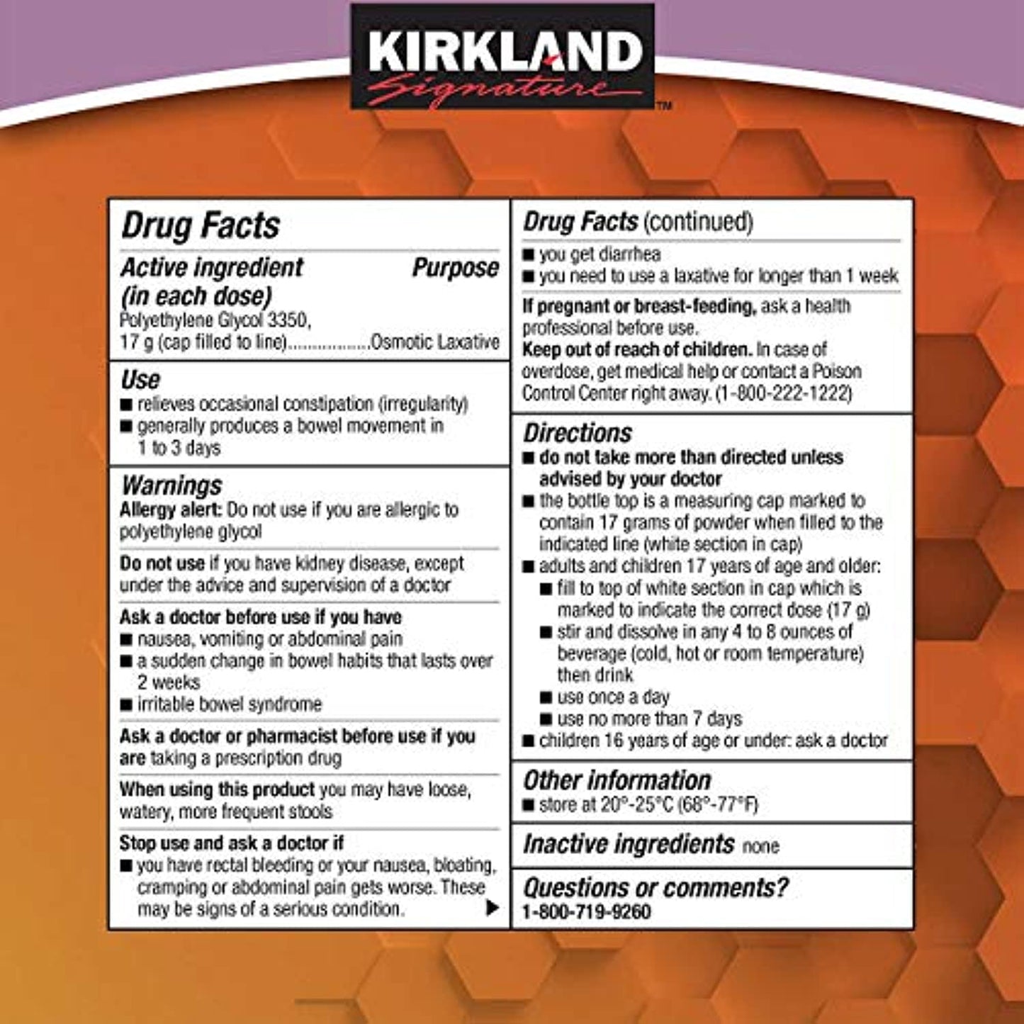 Kirkland Signature - LaxaClear, 100 Daily Doses, 59.8 Ounce
