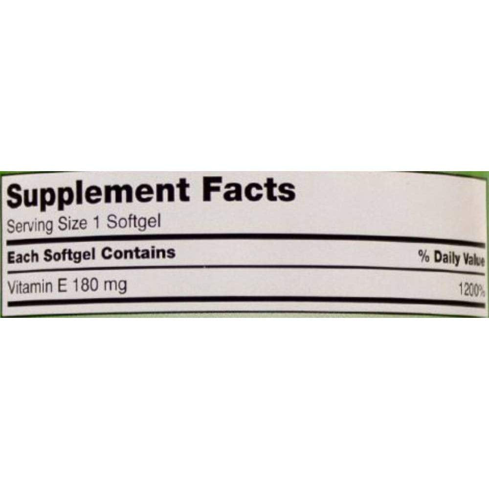 Kirkland Signature Vitamin E 400 I.U. 500 Softgels, Bottle, Yellow