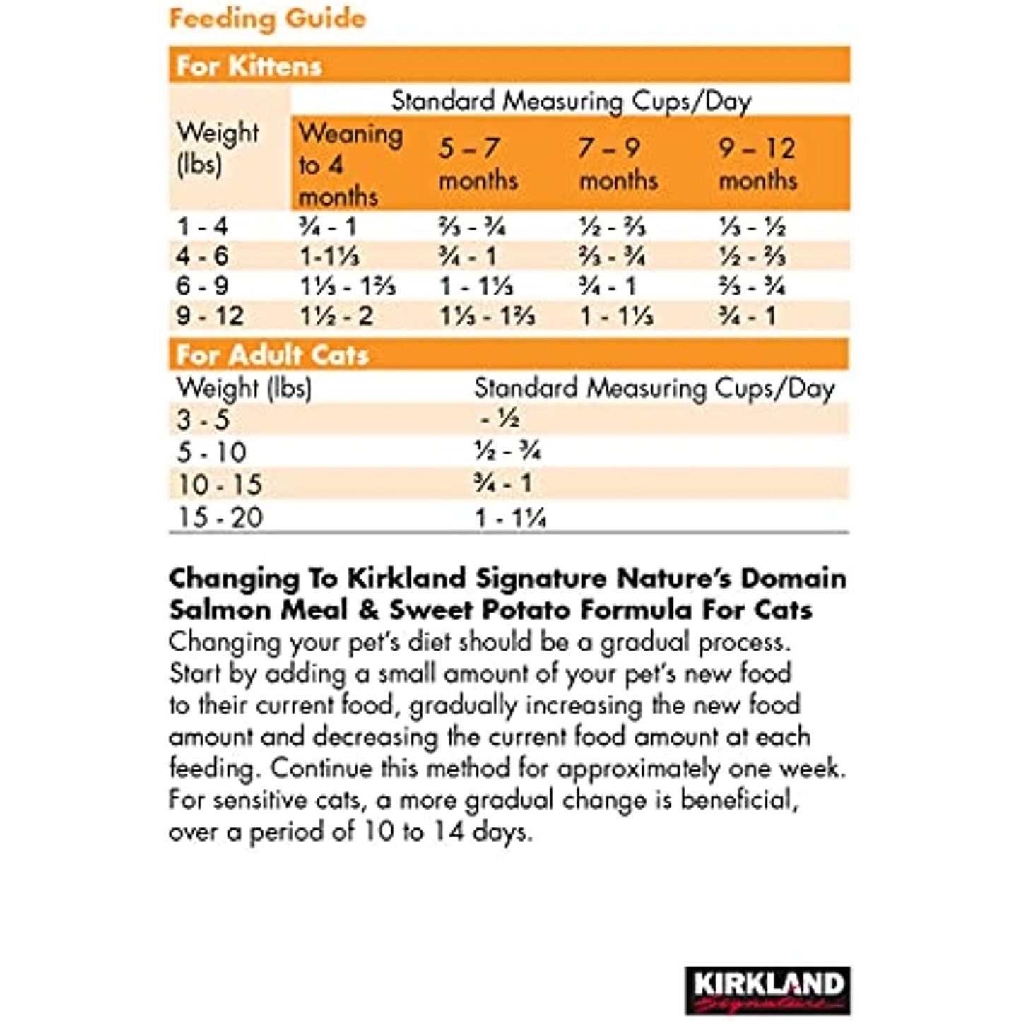 Kirkland Signature Nature's Domain Salmon Meal & Potato Formula for Cats - 18 lb