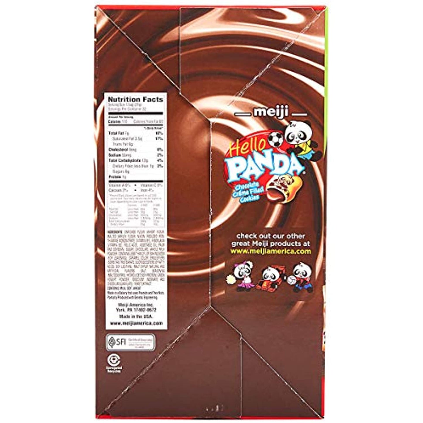 Meiji Hello Panda Chocolate Creme Filled Cookie 32-0.75oz(21g)bags