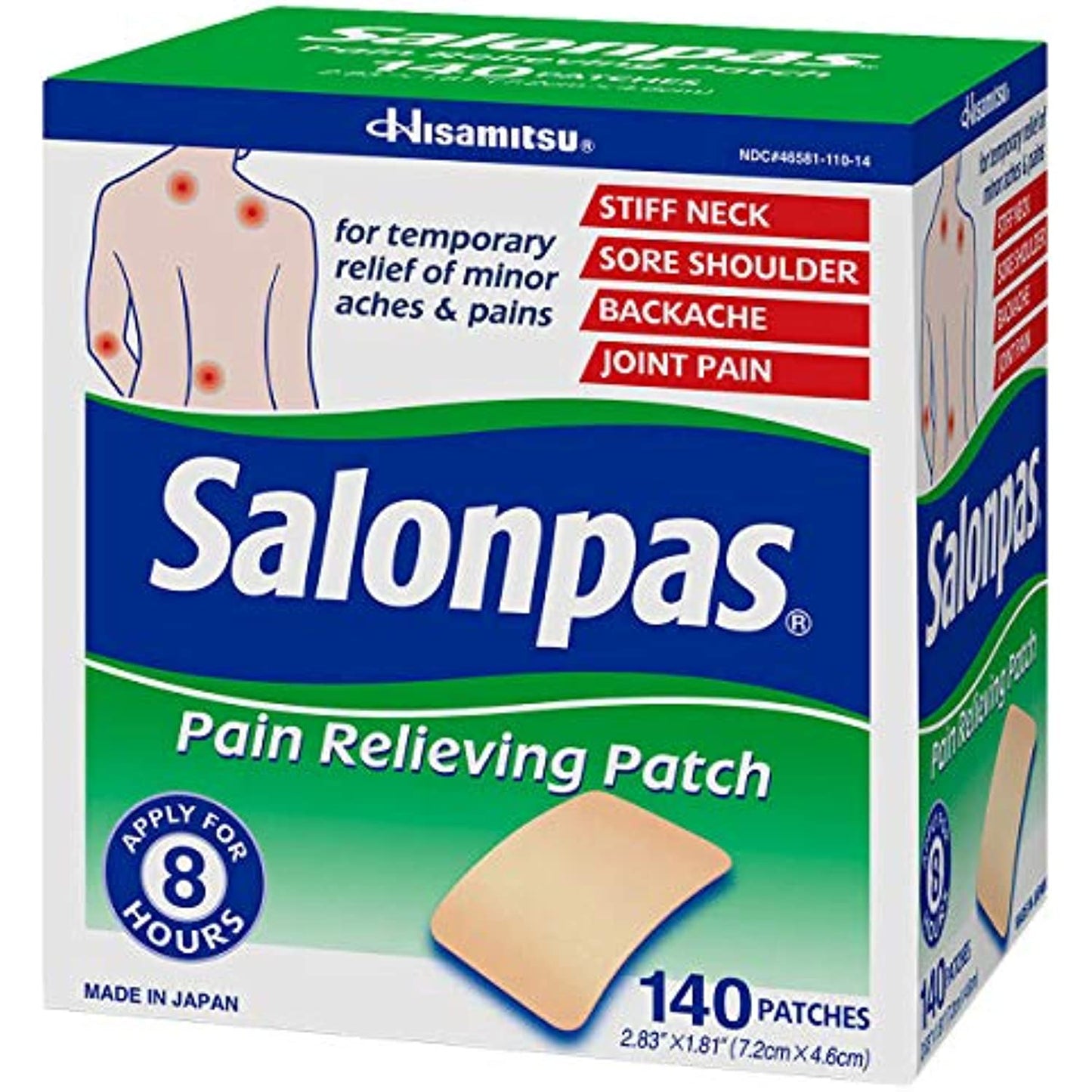 Salonpas Pain Relieving Patch -2 Pack (140 Patches)