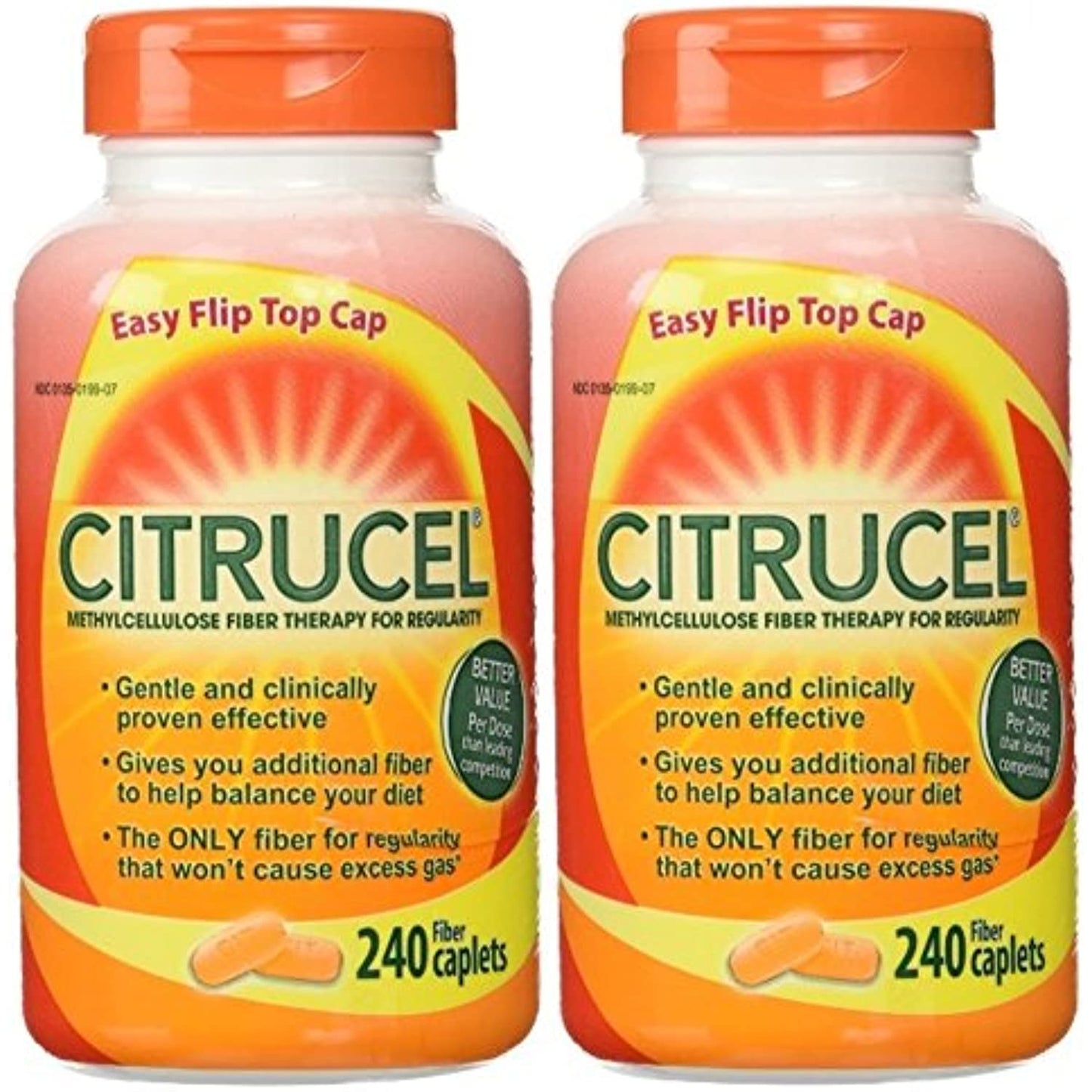 Citrucel w/SmartFiber Methylcellulose Fiber Therapy Caplets, jid2tr 2Pack (240-Count Each)