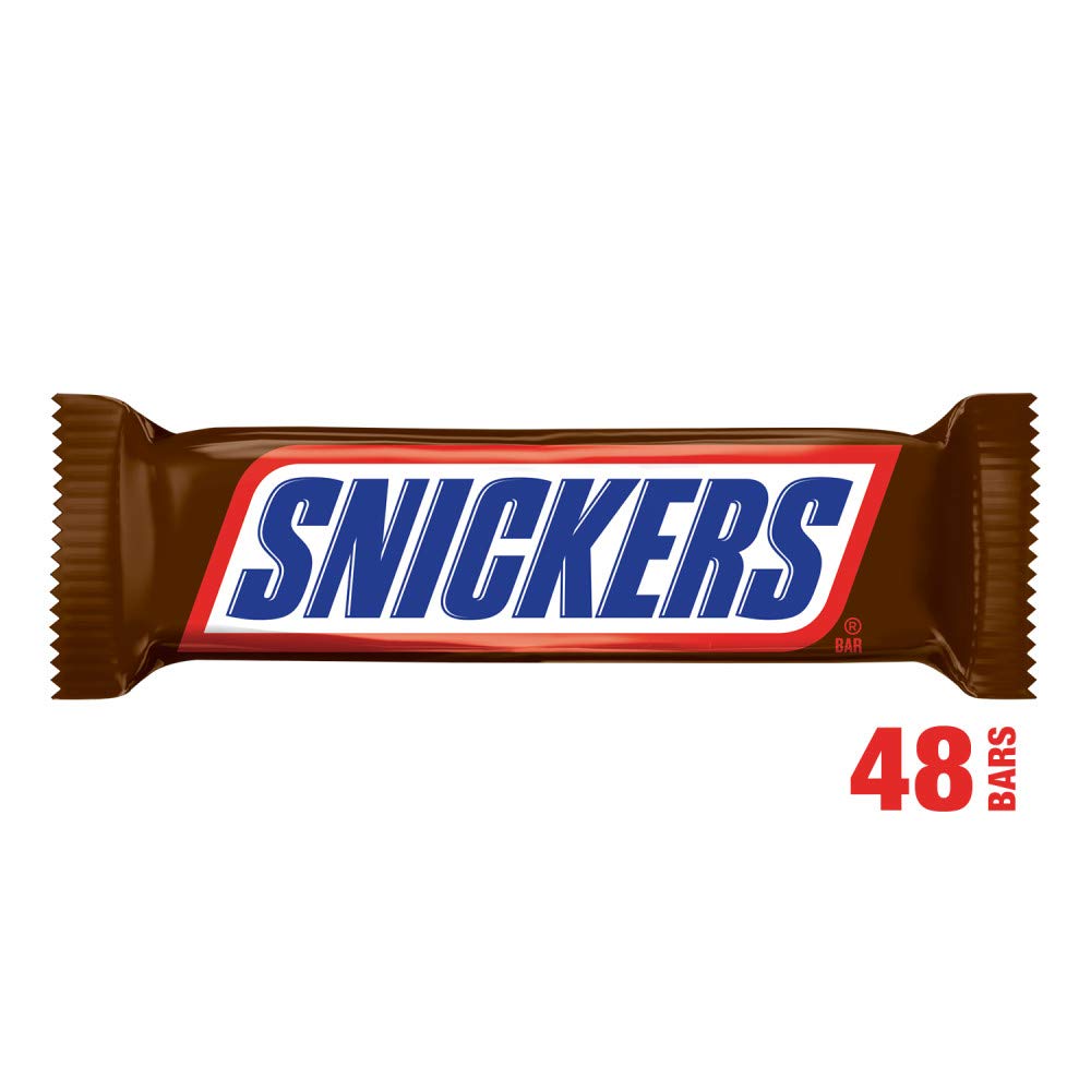 SNICKERS Full Size Bulk Milk Chocolate Candy Bars, 1.86 Ounce (Pack of 48)