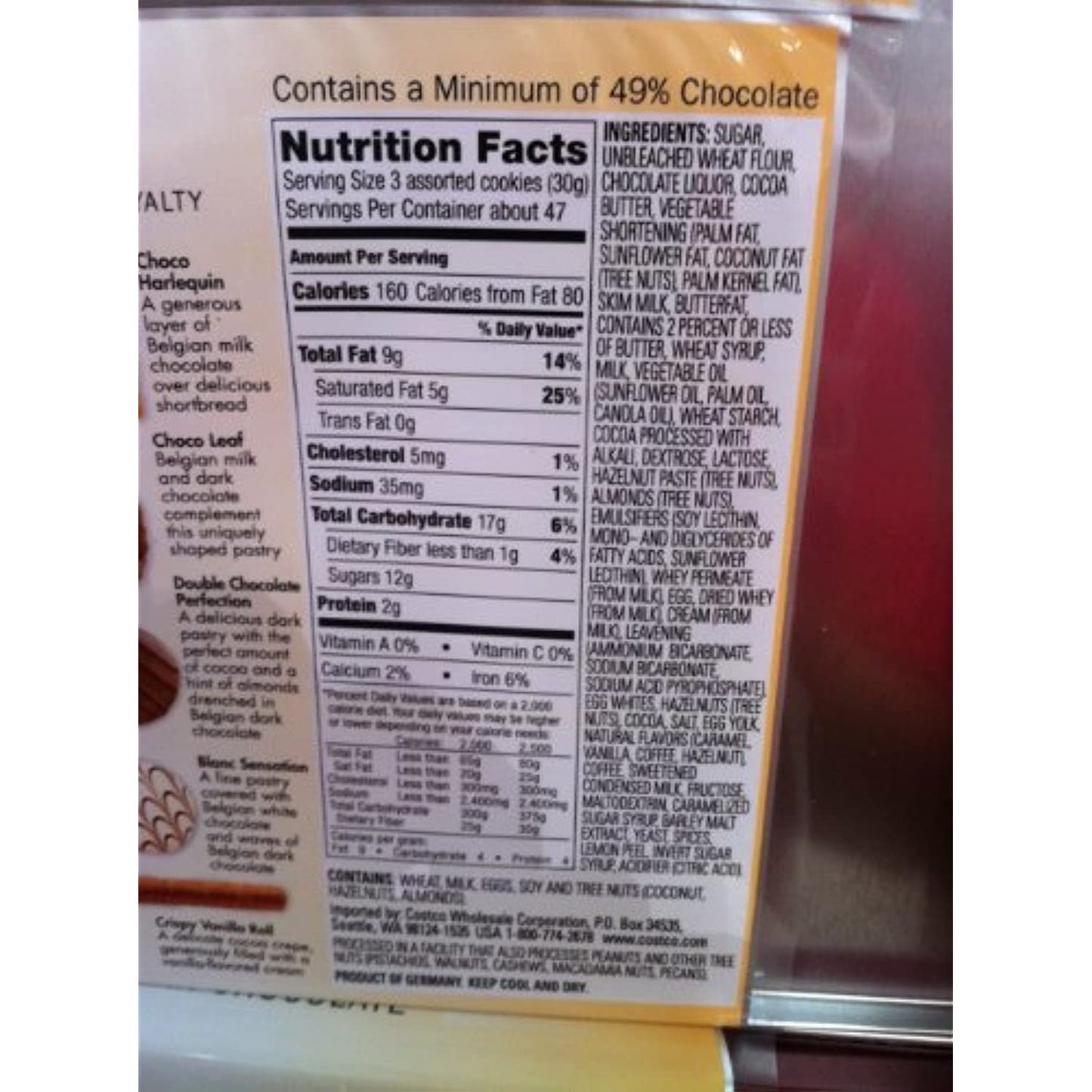 Kirkland Signature European Belgiun Chocolate Cookies - 3 Lbs.