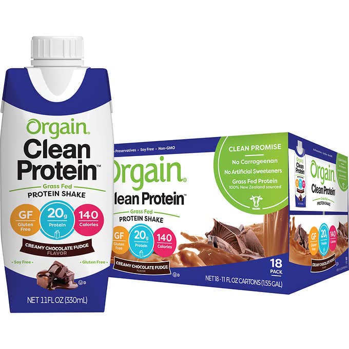 Orgain Clean Protein Shake Chocolate, 198 Fluid Ounce