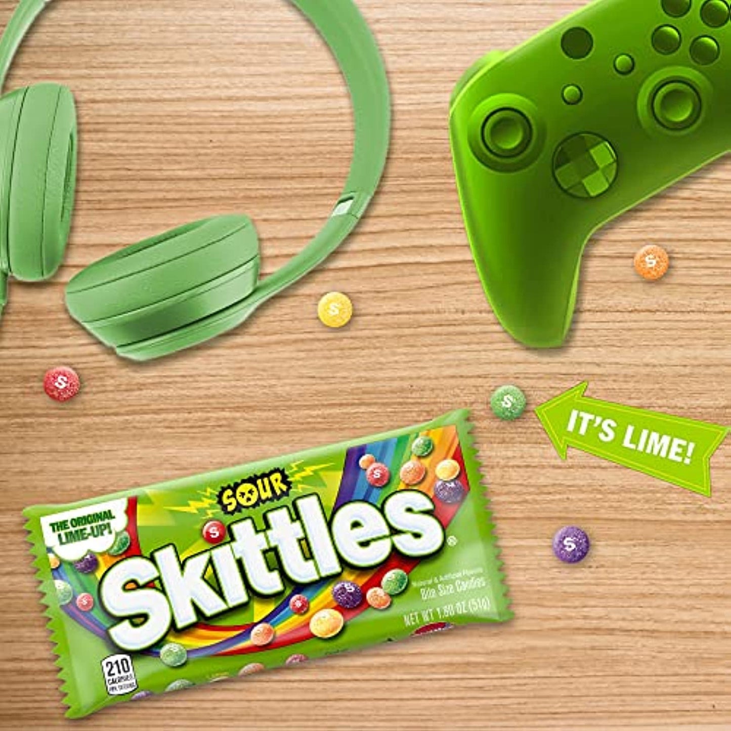 SKITTLES Sour Chewy Candy Bulk Pack, 1.8 oz (24 Full Size Packs)