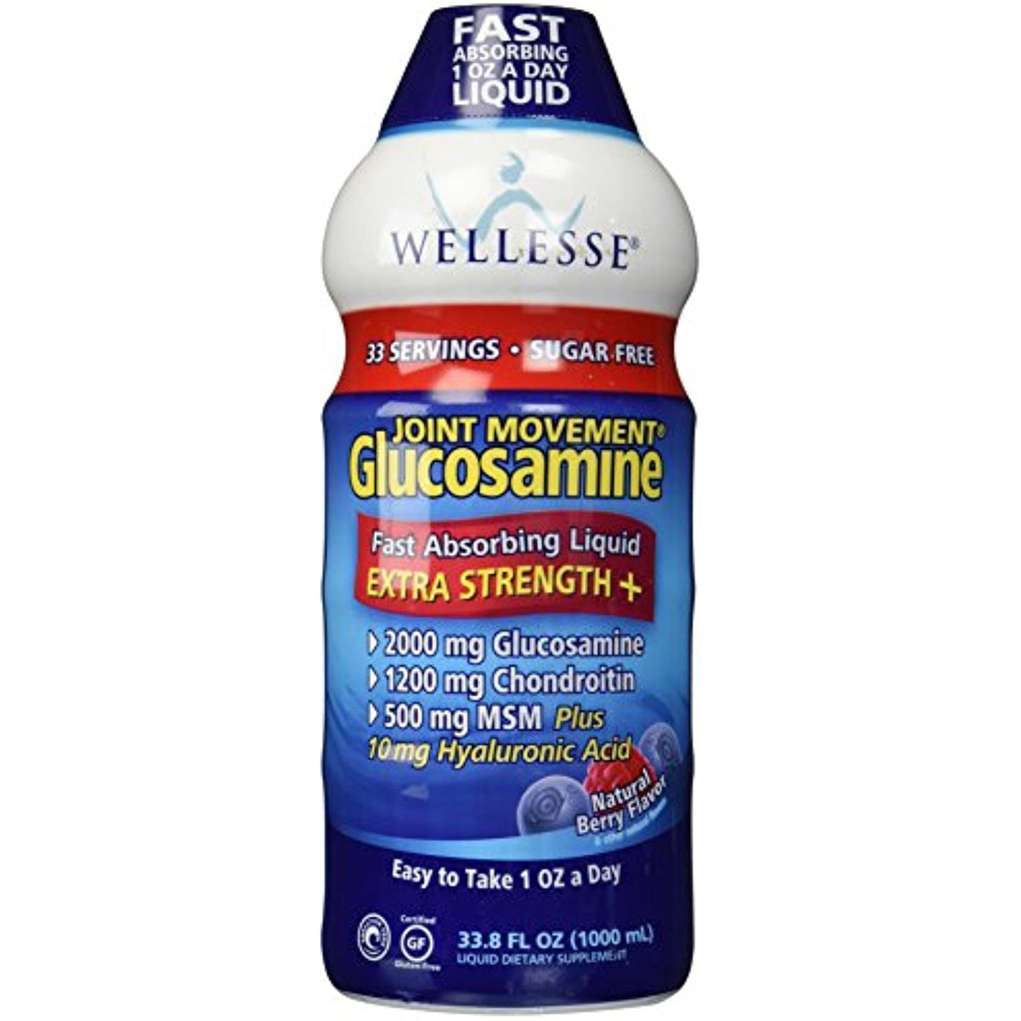 Wellesse Joint Movement Glucosamine With Chondroitin & Msm 33.8 fl oz (1000 ml)