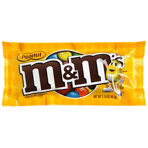 M&M's Chocolate Candies, Peanut, 1.74-Ounce Bags (Pack of 48)