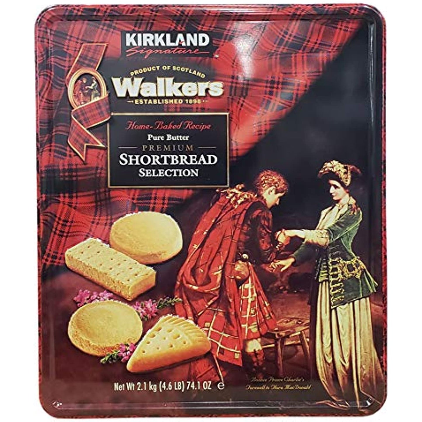 Kirkland Signature Walkers Premium Shortbread Selection Gift Tin, 4.6 Pound, Packaging May Vary
