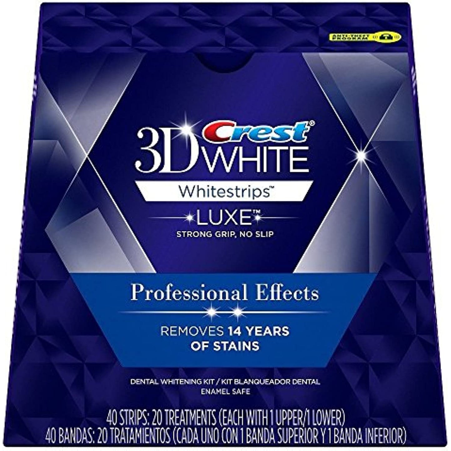 Crest 3D No Slip Whitestrips Professional Effects Teeth Whitening Kit 20 ea