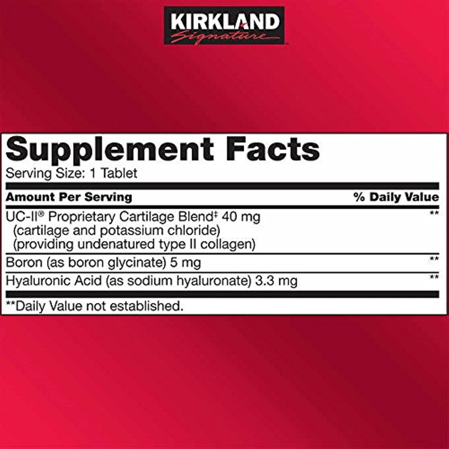 Kirkland Signature Expect More Triple Action Joint Health, 110 Coated Tablets