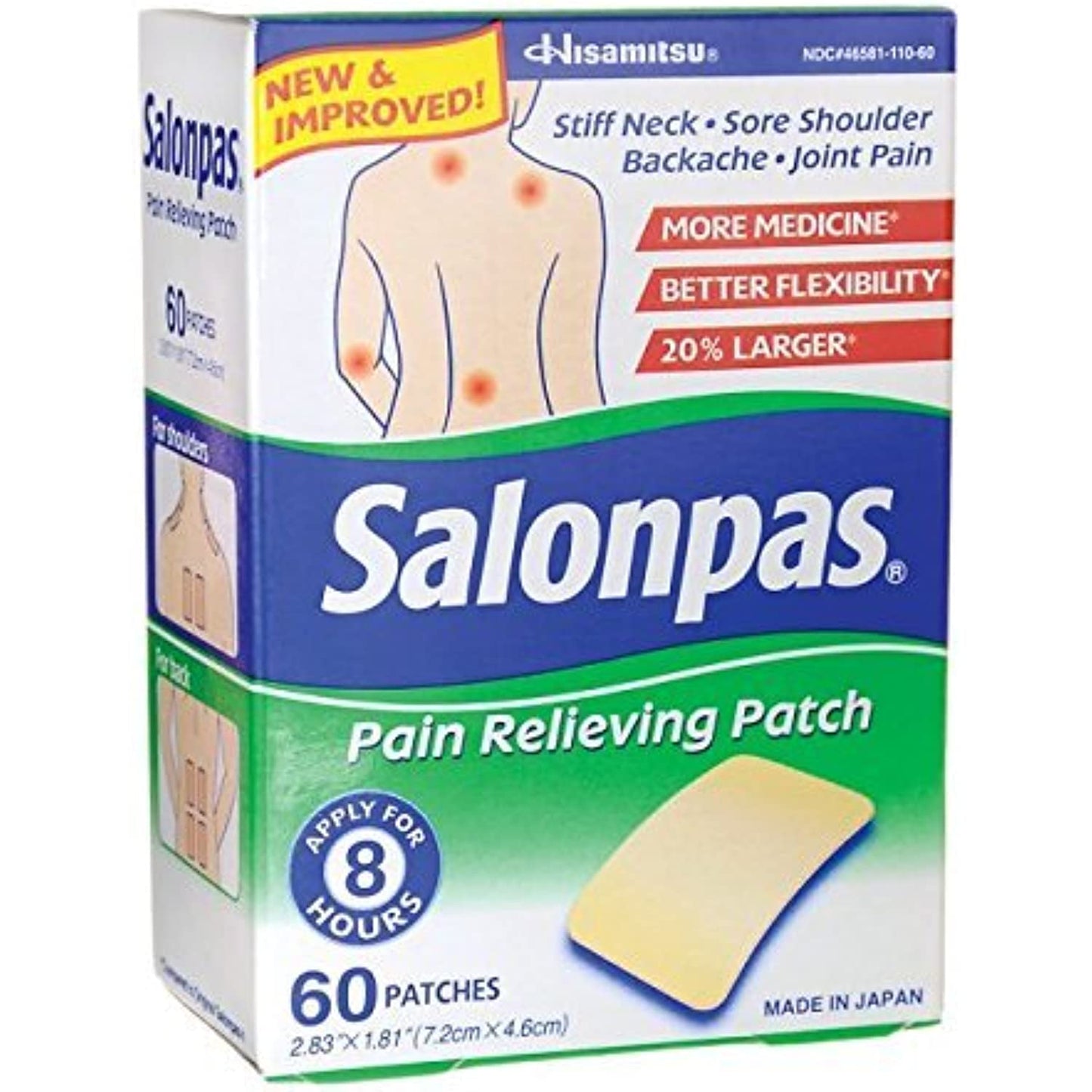 Salonpas Pain Relieving Patch -2 Pack (140 Patches)